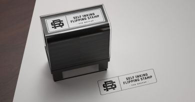 Stamp on a white sheet